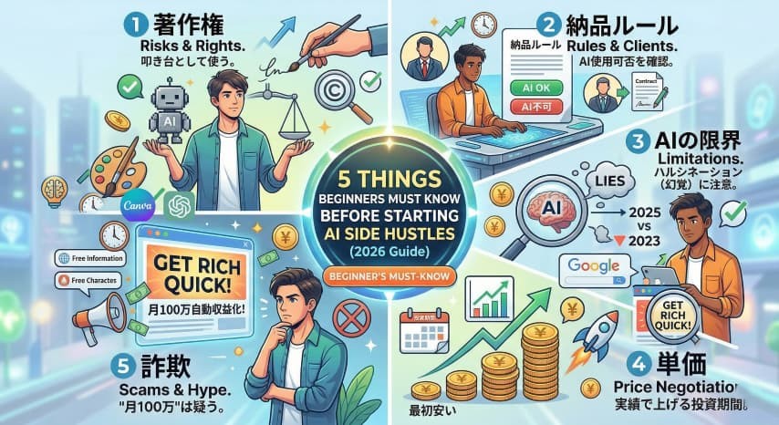 AI副業初心者知っておくこと