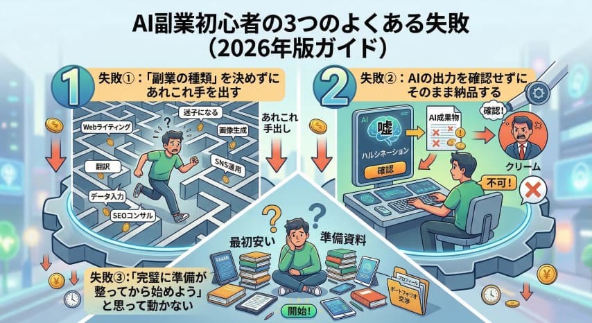 AI副業初心者失敗