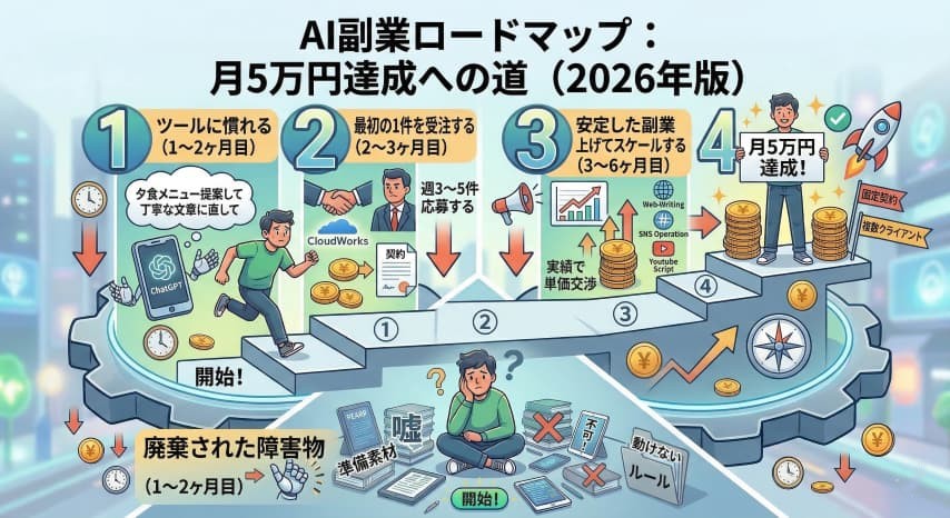 AI副業初心者ロードマップ