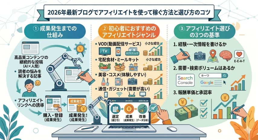 ブログアフィリエイトで稼ぐ方法