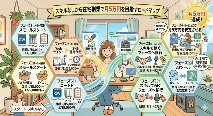 スキルなし在宅副業ロードマップ