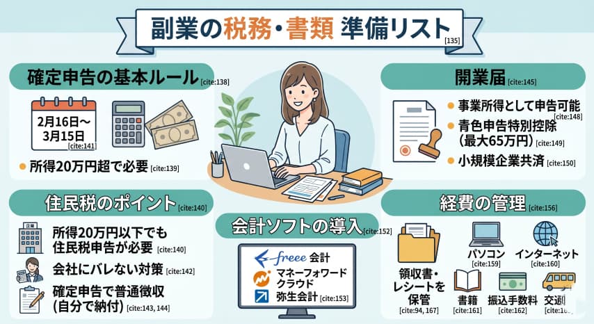 副業必要なものリスト税務