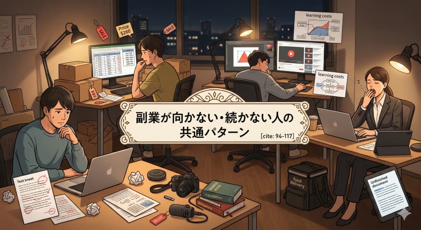 副業続かない人パターン