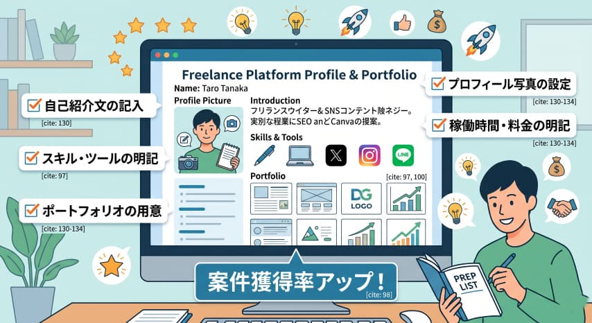 副業必要なものリストプロフィール