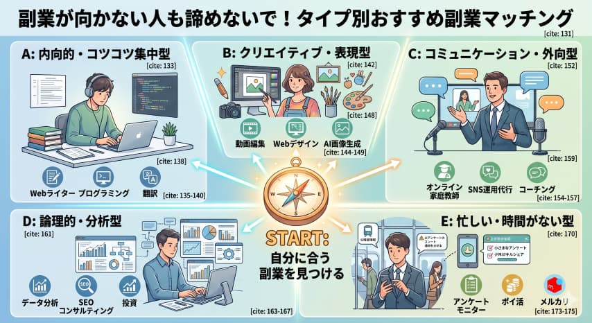 副業タイプ別マッチング