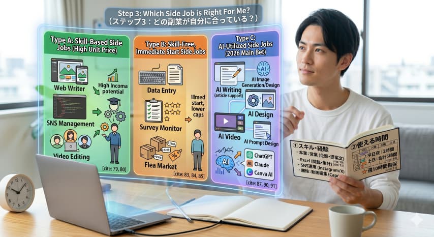 副業初心者始める種類