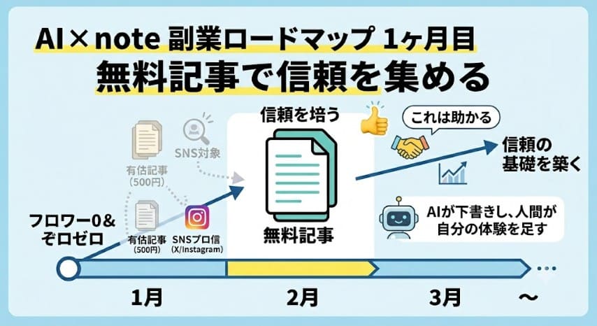 AI note 副業 ロードマップ