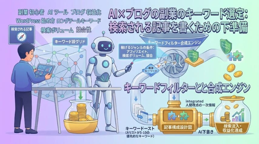 AIブログ副業キーワード選定