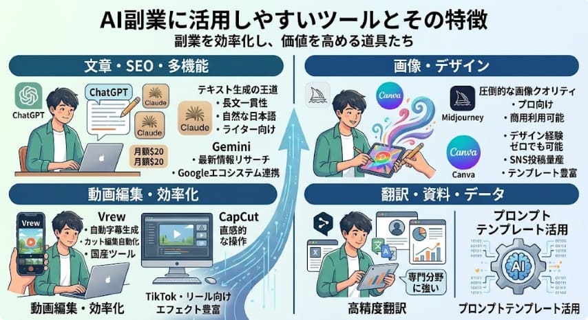 AI副業活用特徴