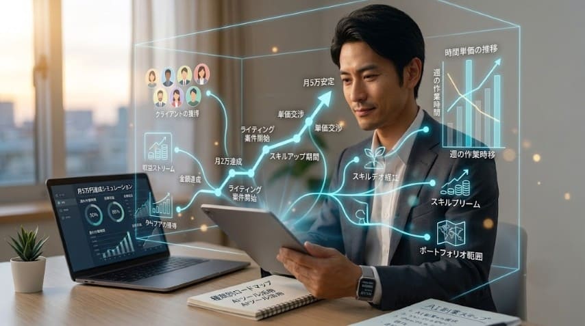 AI副業始め方シミュレーション