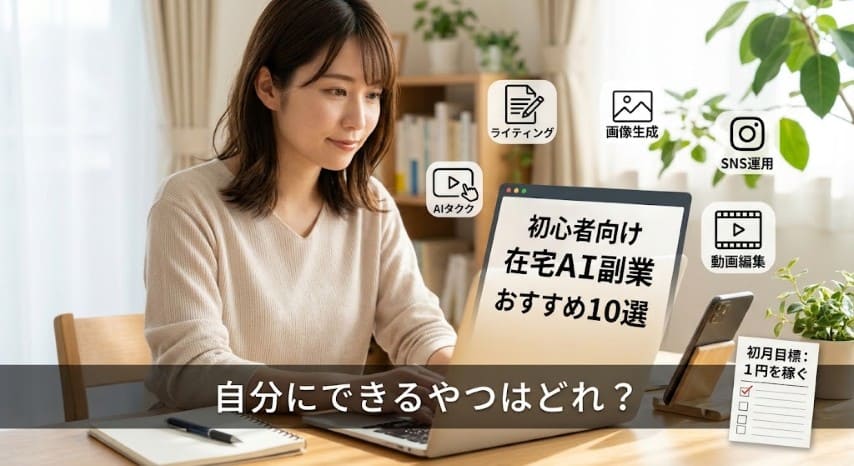 在宅AI副業おすすめ10選