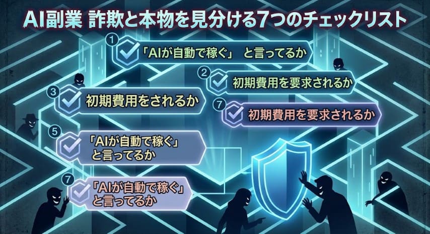 AI副業詐欺見分ける