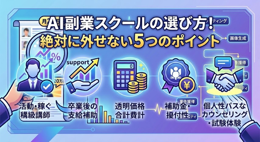 AI副業スクール選び方