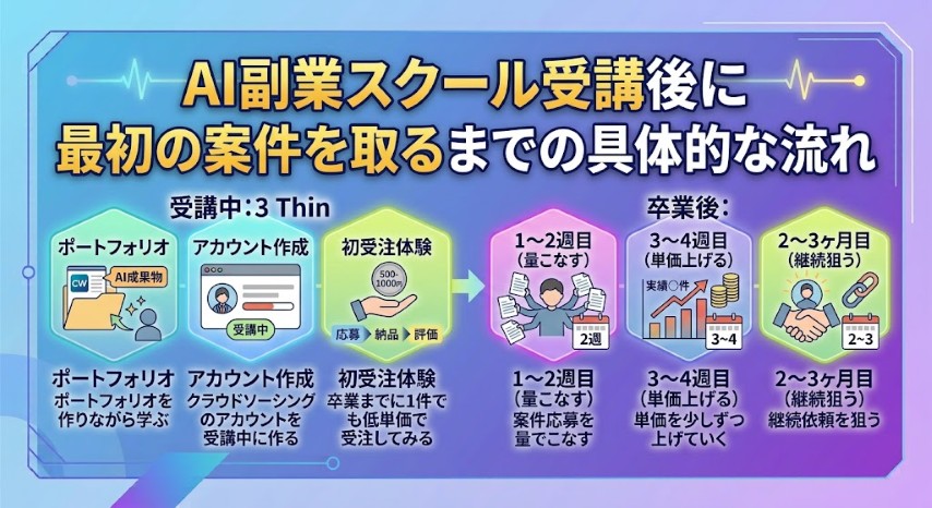 AI副業スクール具体的な流れ