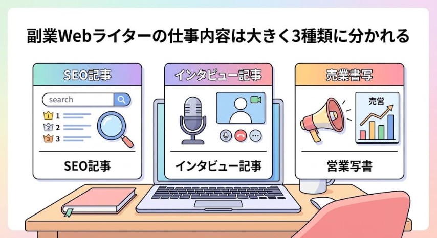 副業Webライター種類